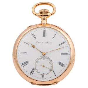 Swiss pink gold keyless winding pocket watch Circa 1905
