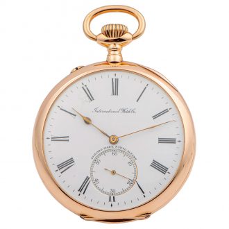 Swiss pink gold keyless winding pocket watch Circa 1905