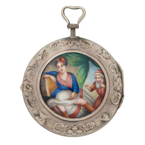 Dutch silver and enamel verge watch with date Circa 1720