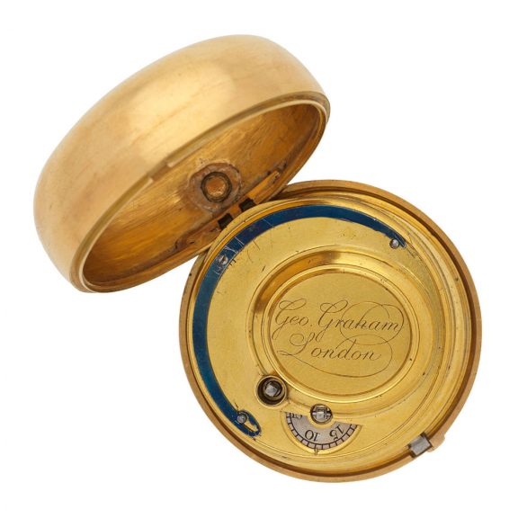 English 18 carat gold pair cased cylinder watch Circa 1766 English 18 carat gold pair cased cylinder watch Circa 1766