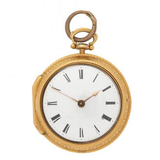 English 18 carat gold pair cased cylinder watch Circa 1766