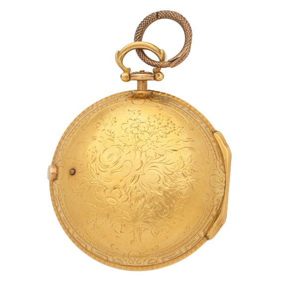 English 18 carat gold pair cased cylinder watch Circa 1766