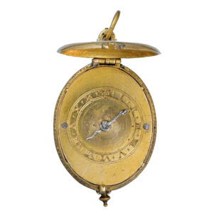 Early French gilt and silver oval verge pocket watch Circa 1630