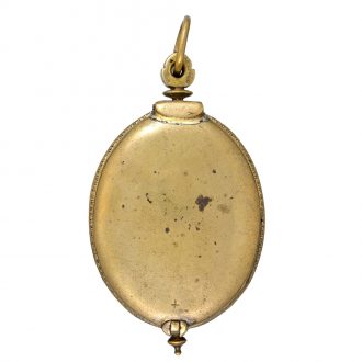 C-Early French gilt and silver oval verge pocket watch Circa 1630 Early French gilt and silver oval verge pocket watch Circa 1630