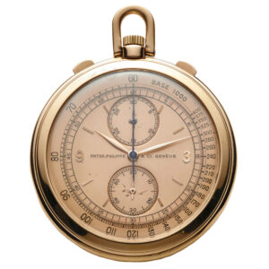 Rare Swiss rose gold chronograph with register Circa 1941