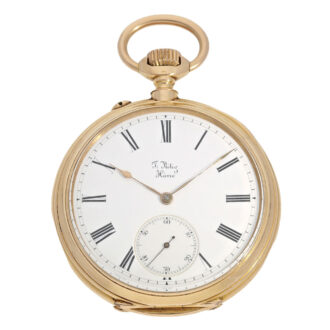 French 18k gold ankerchronometer pocket watch Circa 1880