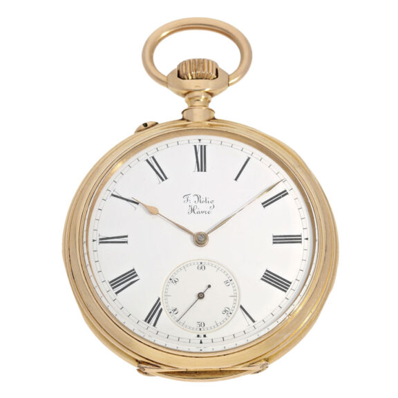 French 18k gold ankerchronometer pocket watch Circa 1880