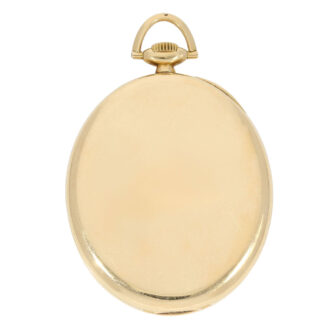 Swiss gold oval shaped Art Nouveau lever watch Circa 1915