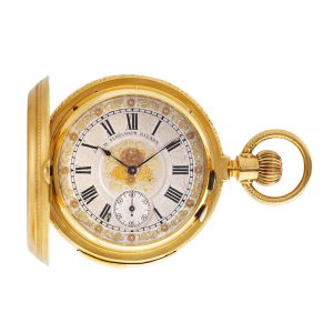 Swiss 18 carat gold minute repeating full hunter Circa 1890