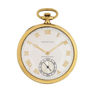 Swiss 18 carat gold open faced lever pocket watch Circa 1910