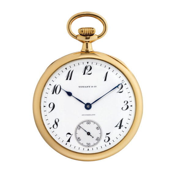 Swiss 18 carat gold open faced lever pocket watch Circa 1910