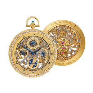 Skeletonized perpetual calendar with moon phases Circa 1990