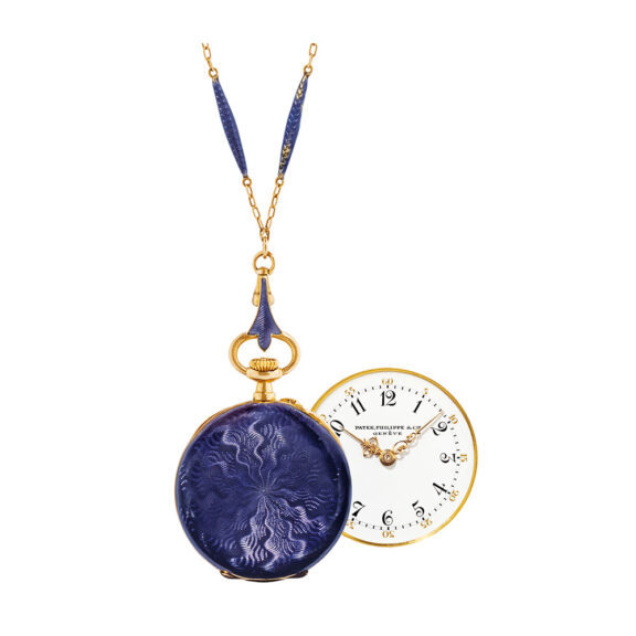 Swiss gold/enamel open faced lever pendant watch Circa 1911 Swiss gold/enamel open faced lever pendant watch Circa 1911