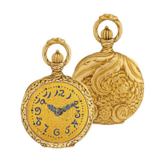American gold and enamel lever Art Nouveau watch Circa 1900