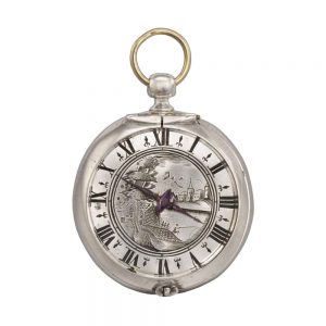 Fine Swiss silver Puritan pre hairspring verge Circa 1660-1670