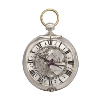 Fine Swiss silver Puritan pre hairspring verge Circa 1660-1670