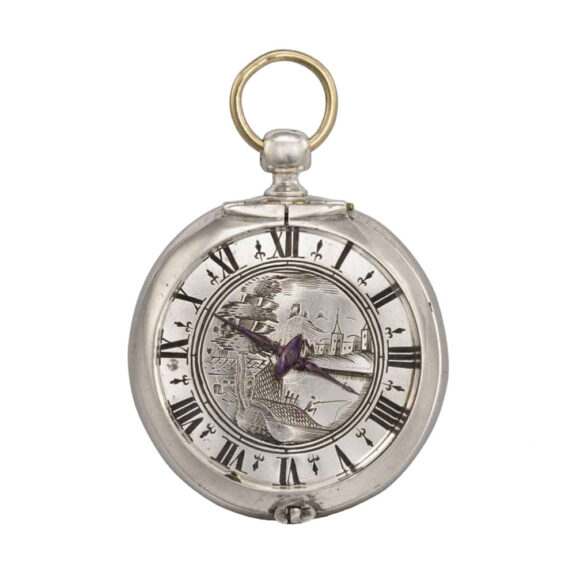 Fine Swiss silver Puritan pre hairspring verge Circa 1660-1670
