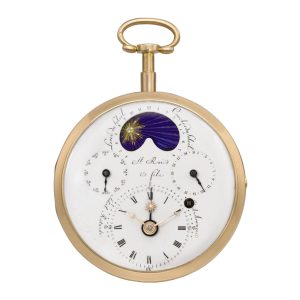 Gold astronomical watch with virgule escapement Circa 1810