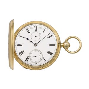 English 18k gold chronometer with power reserve Circa 1866