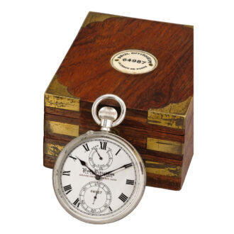 Swiss silver lever deck watch with power reserve Circa 1919