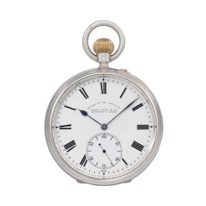 English silver/gold lever with 6 min. flying tourbillon Circa 1899