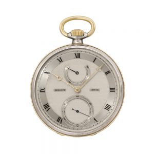 Swiss one min. tourbillon watch with power reserve Circa 1934