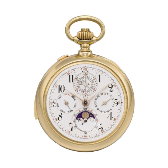 Perpetual calendar chronograph with moon phases Circa 1904 Perpetual calendar chronograph with moon phases Circa 1904