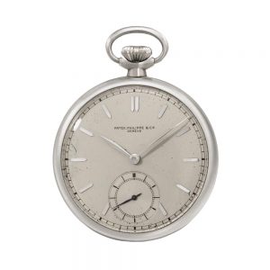 Large Swiss stainless steel open faced lever watch Circa 1946