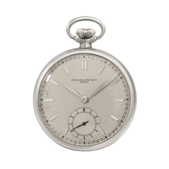 Large Swiss stainless steel open faced lever watch Circa 1946