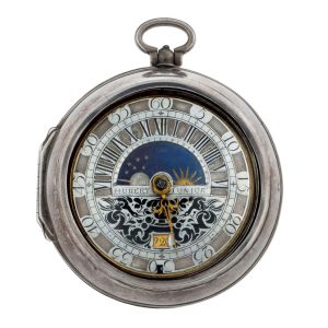 Rare French silver pair cased astronimical verge Circa 1720
