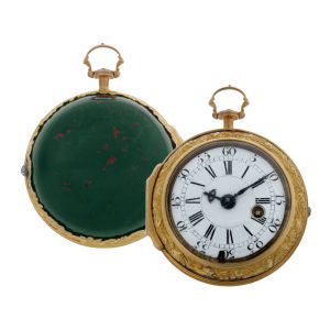 English consular cased verge with bloodstone bowl Circa 1750