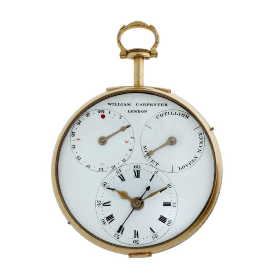 Unusual English complicated musical coach watch Circa 1794