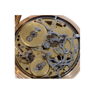 Swiss two train 1/4 h, striking musical watch Circa 1850-1860