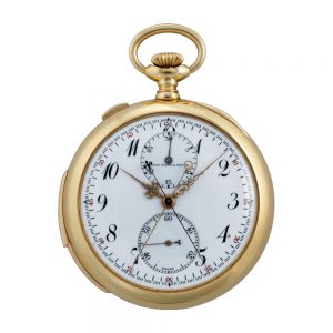 Rare Swiss repeating split seconds chronograph Circa 1908