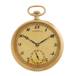 Swiss 18 carat gold open faced lever dress watch circa 1920