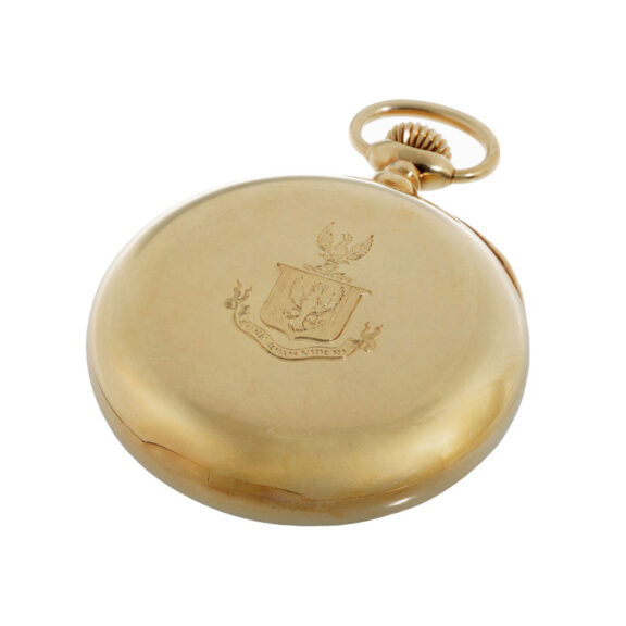 Fine Swiss gold lever with up-and-down indication Circa 1913
