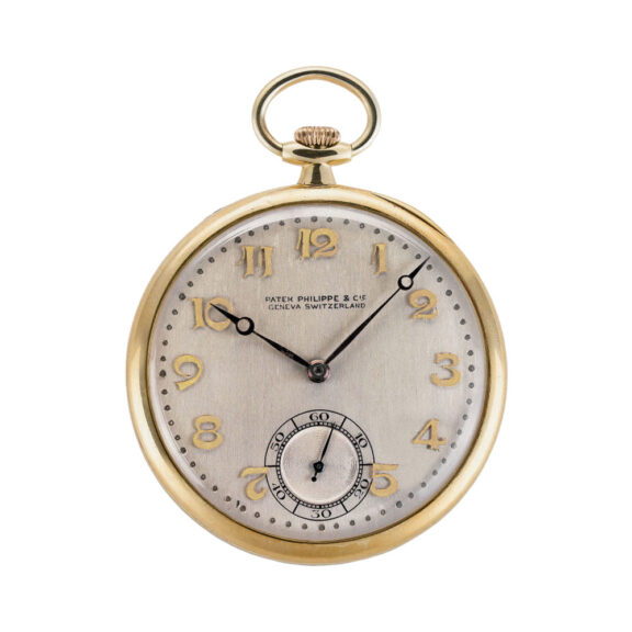 Swiss 18 carat gold open faced lever pocket watch Circa 1926
