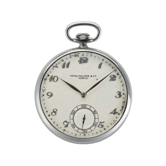 Swiss stainless steel open faced lever pocket watch Circa 1937