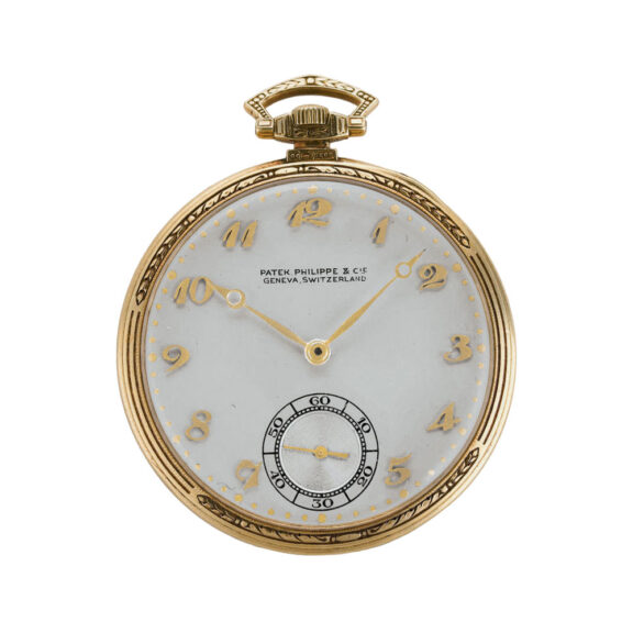 Swiss 18 carat gold open faced lever dress watch Circa 1925