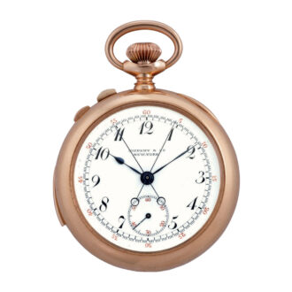 Swiss rose gold repeating split seconds chronograph Circa 1896