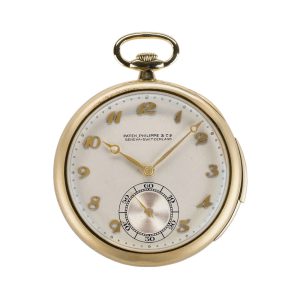 Swiss gold open faced min. repeating dress watch Circa 1924
