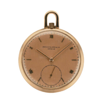 Swiss 18k rose gold open faced lever dress watch Circa 1943