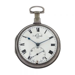Rare English silver open faced pocket chronometer Circa 1802