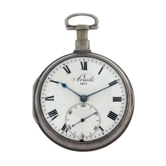Rare English silver open faced pocket chronometer Circa 1802