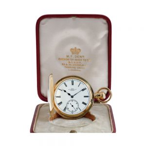 English half hunting cased repeating chronometer Circa 1896