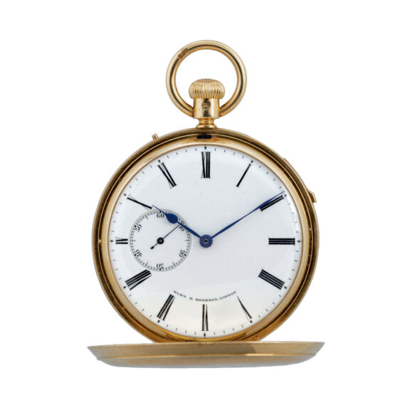 English minute repeater with eccentric seconds Circa 1880