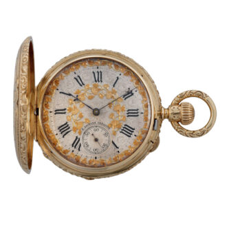 Fine German full hunter with richly engraved case Circa 1868