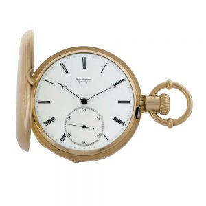 Danish 18 carat gold hunting cased lever watch Circa 1870
