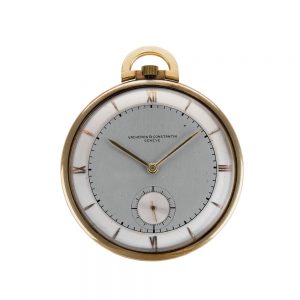 Swiss 18 carat gold open faced lever dress watch Circa 1945