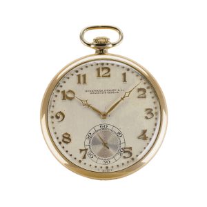 Swiss 18 carat gold open faced lever dress watch Circa 1925